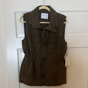 Velvet by Graham & Spencer green Khaki Utility Vest